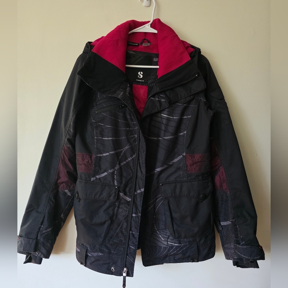 Oakley Women’s Thinsulate Anorak Fit Ski Jacket — Black & Pink — Worn Once